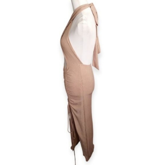 Lilyful Elegant Nude Halter Dress Sz.S EUC . - Picture 5 of 9
